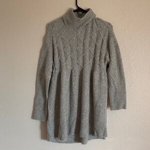 Free People Gray Cowl Neck Sweater Dress
